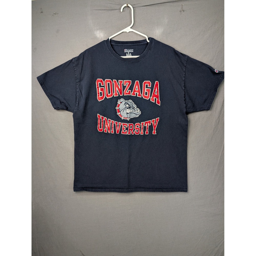 Champion Gonzaga University Bulldogs Navy Blue Graphic T-Shirt Mens XL 7916